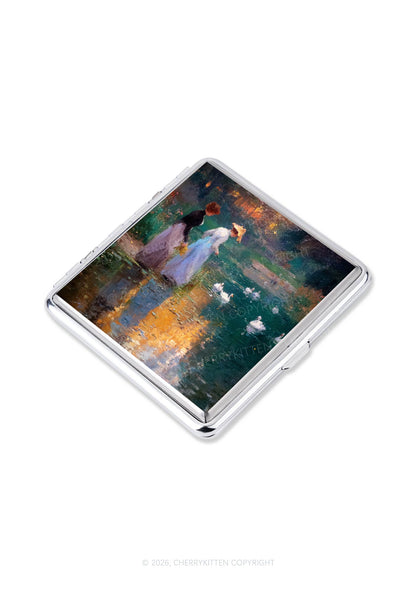 Sunset Pond Swans Pride Y2K Cigarette Case Cherrykitten
