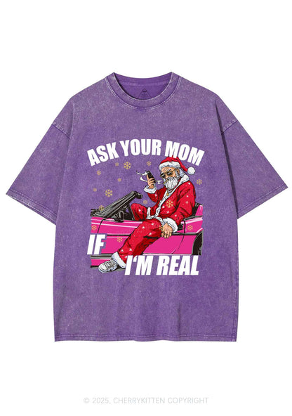 Christmas Ask Your Mom Y2K Shirts Washed Tee Cherrykitten