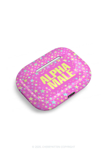 Hot Pink Alpha Male Pride Y2K Earphone Case Cherrykitten