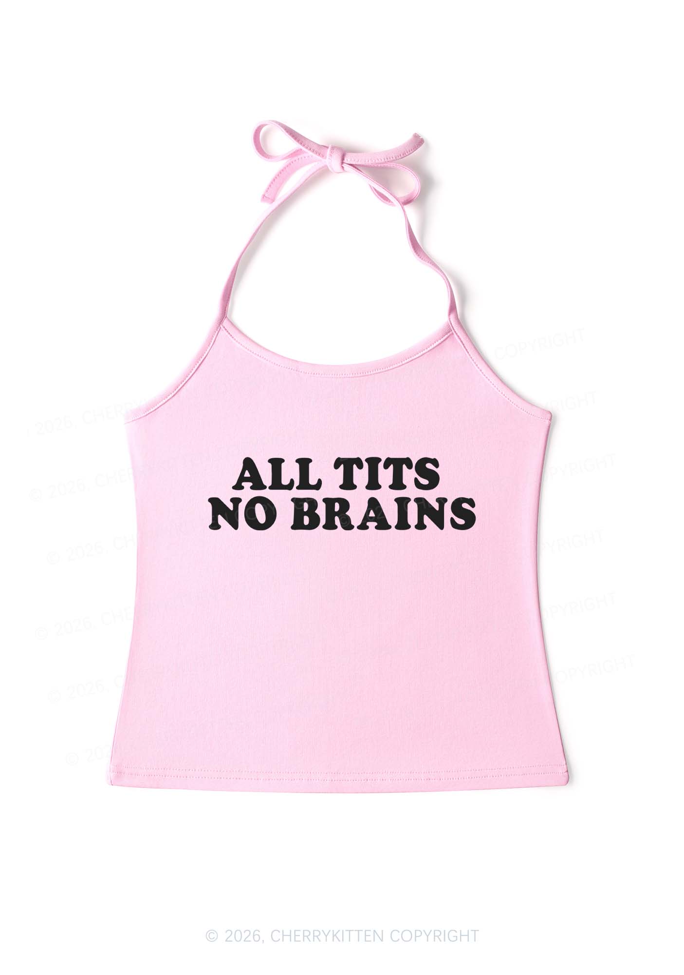 All Txts No Brains Y2K Halter Neck Cami Cherrykitten
