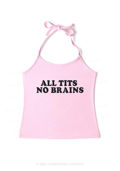 All Txts No Brains Y2K Halter Neck Cami Cherrykitten