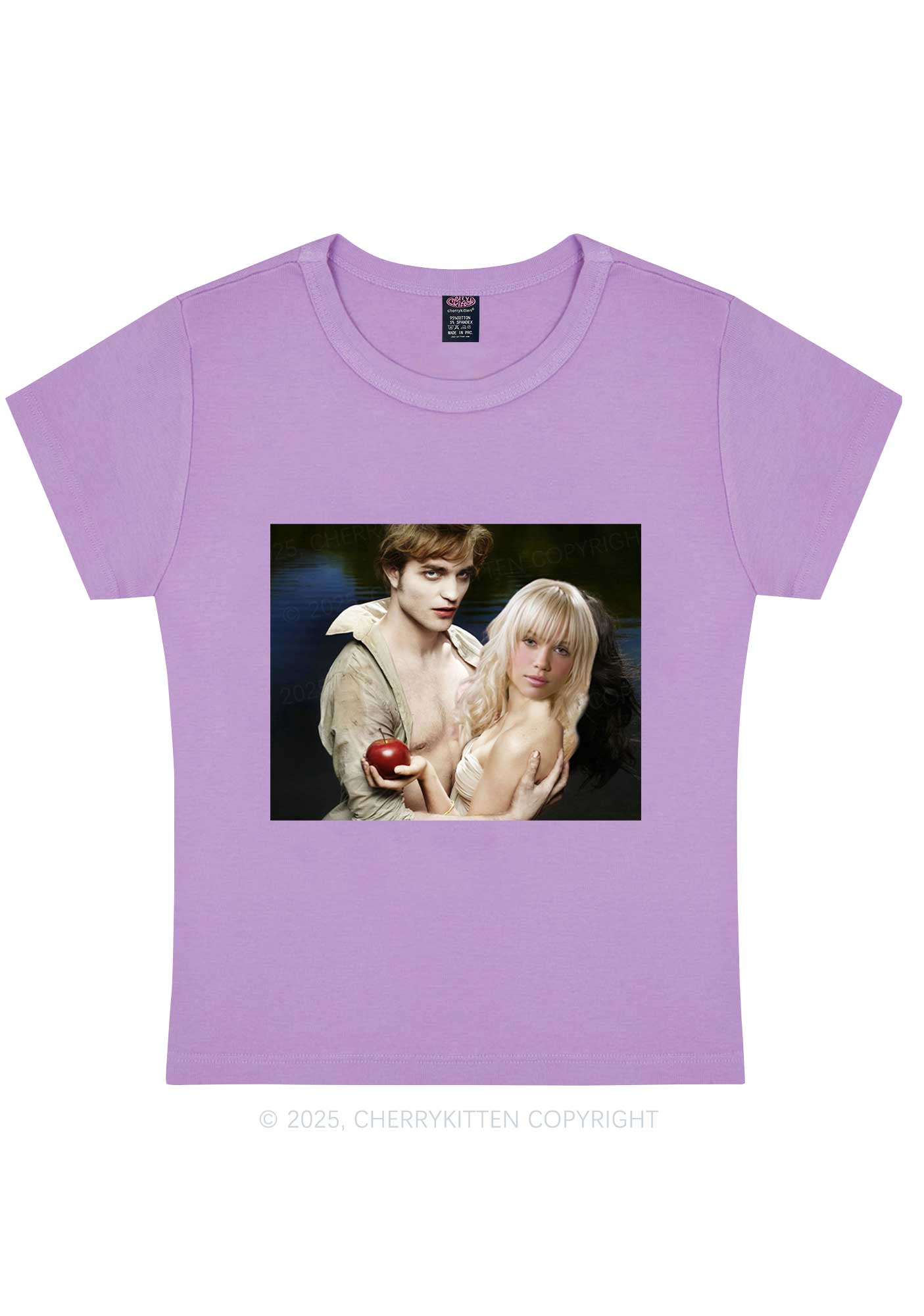 Custom Vampire Lover Photo Y2K Baby Tee Cherrykitten