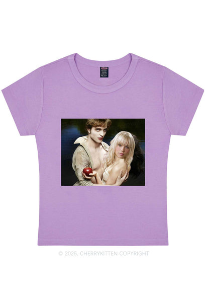 Custom Vampire Lover Photo Y2K Baby Tee Cherrykitten