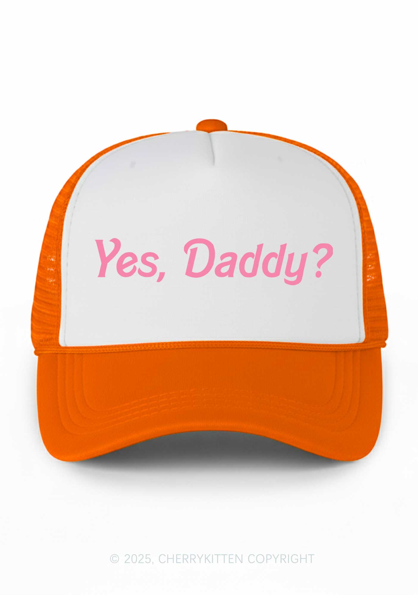 Yes Daddy Valentine's Day Y2K Colorblock Trucker Hat Cherrykitten