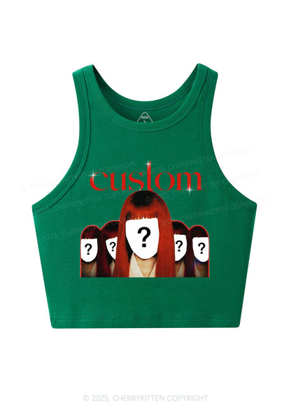 Custom Five Portraits Y2K Crop Tank Top Cherrykitten