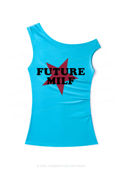 Future Mxxf Y2K Off Shoulder Tank Top Cherrykitten