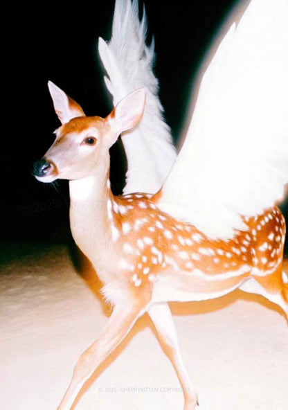 Deer Wings Y2K Mesh Crop Top Cherrykitten