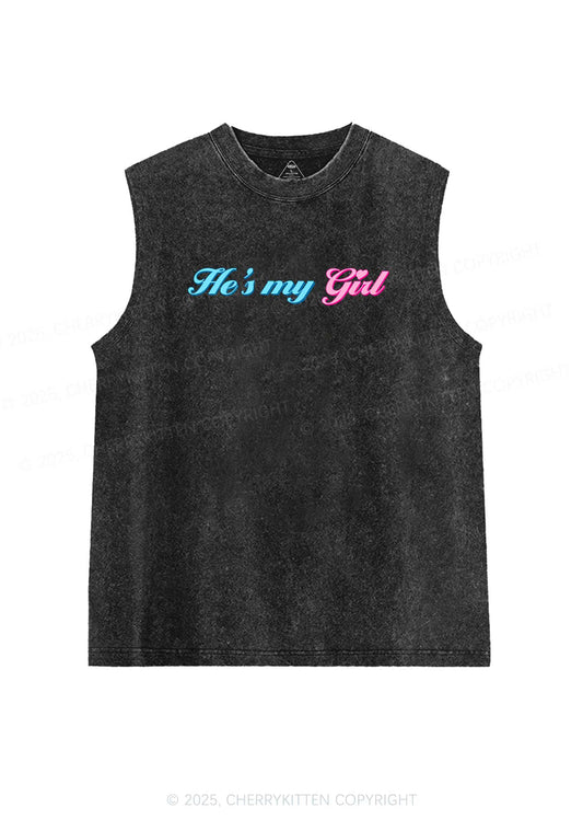 He Is My Girl Pride Y2K Washed Muscle Tank Cherrykitten