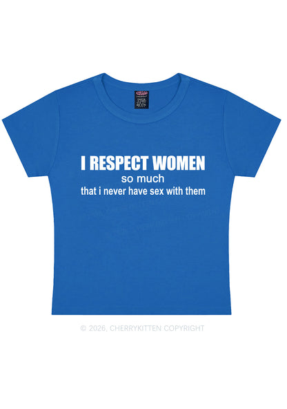 I Respect Women Pride Y2K Baby Tee Cherrykitten