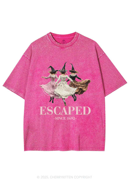 Halloween Escaped Skirts Witches Y2K Shirts Washed Tee Cherrykitten