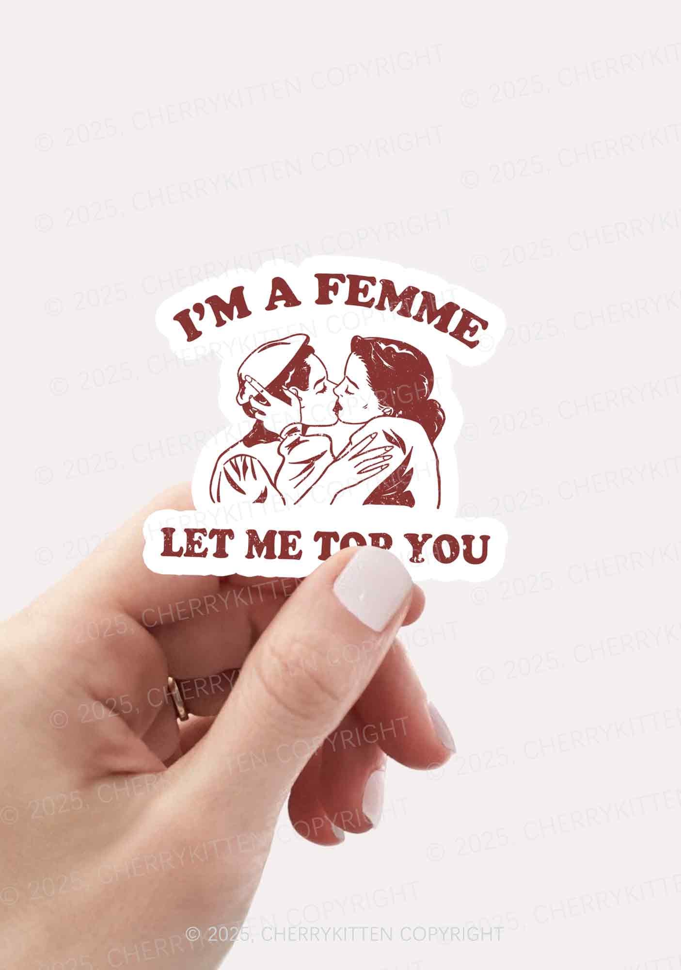 Im A Femme Pride 1Pc Y2K Sticker Cherrykitten