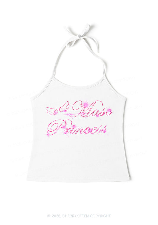 Rhinestone Masc Princess Pride Y2K Halter Neck Cami Cherrykitten