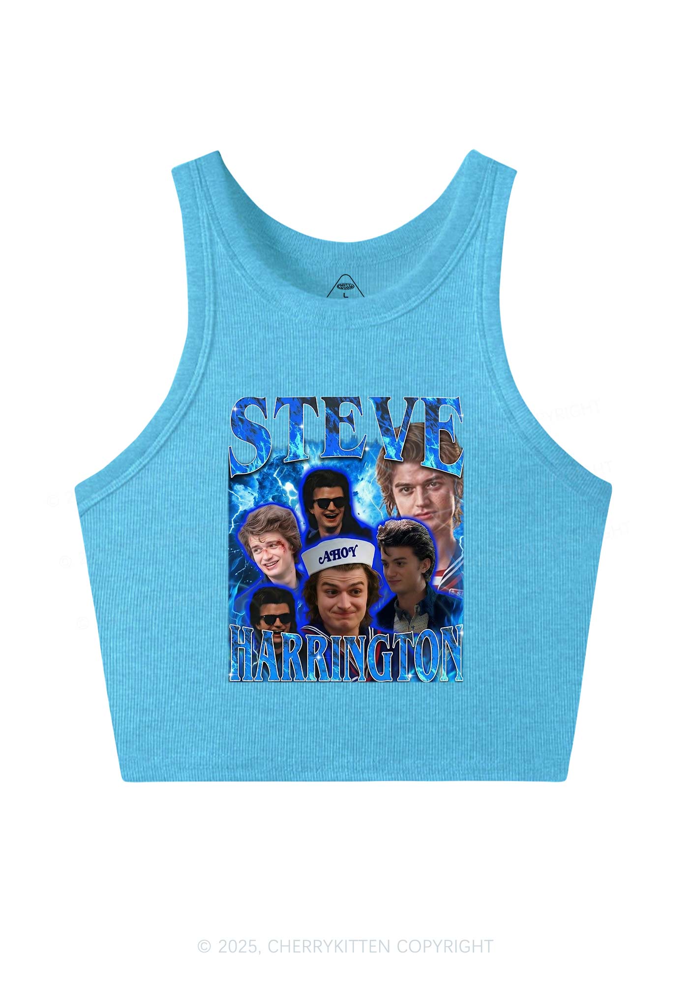 SH Blue Blaze Y2K Crop Tank Top Cherrykitten