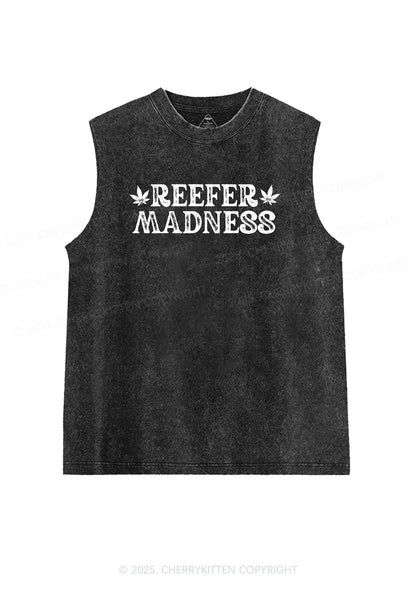Green Madness Y2K Washed Muscle Tank Cherrykitten