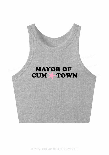 Mayor Of Come Town Y2K Crop Tank Top Cherrykitten