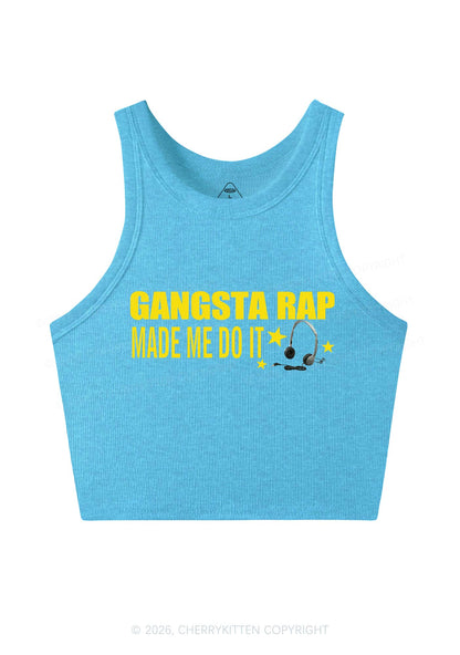 Gangsta Rap Made Me Do It Y2K Crop Tank Top Cherrykitten