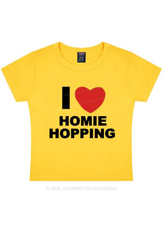 I Love Homie Hopping Y2K Baby Tee Cherrykitten