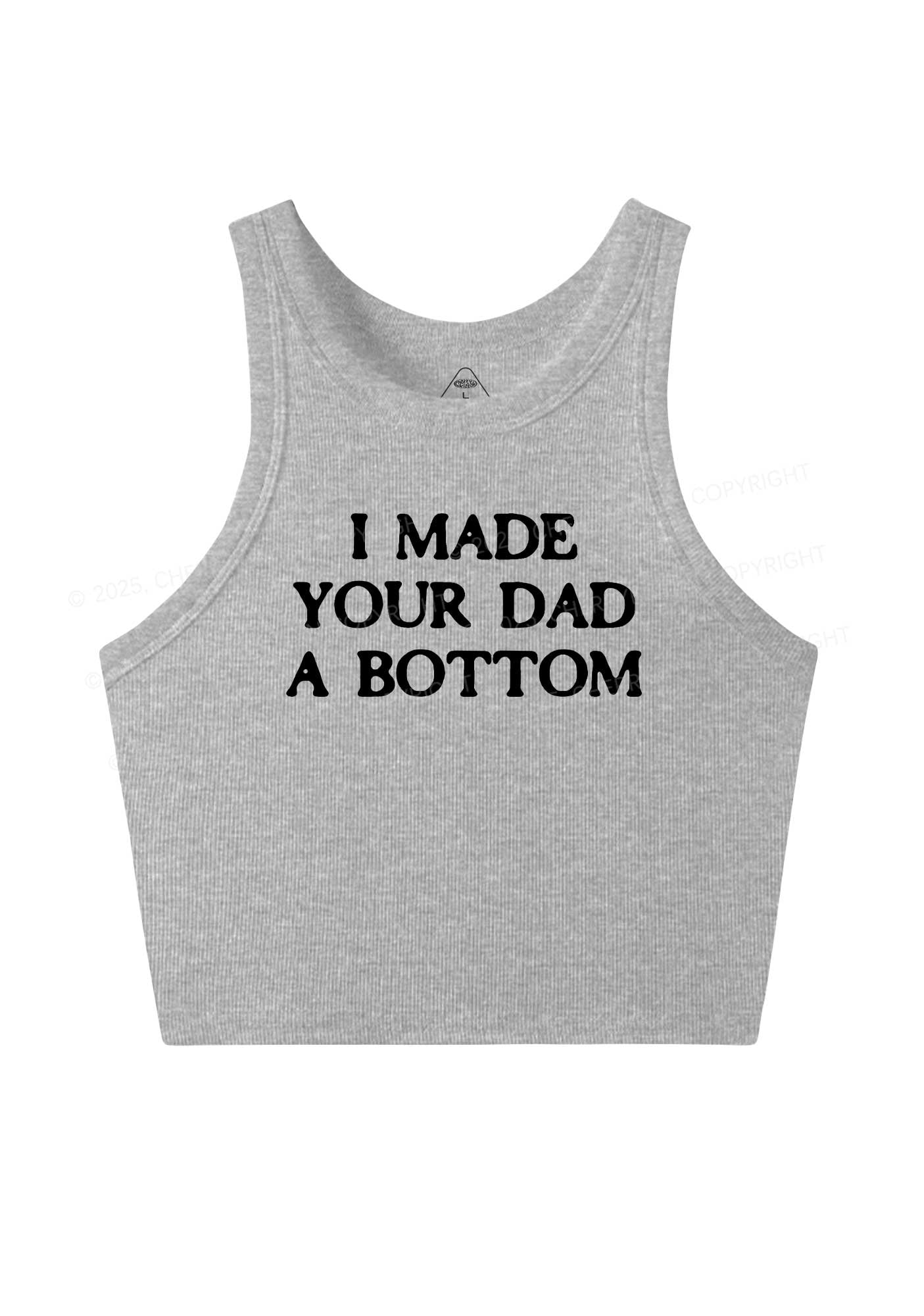 Made Your Dad Bottom Pride Y2K Crop Tank Top Cherrykitten