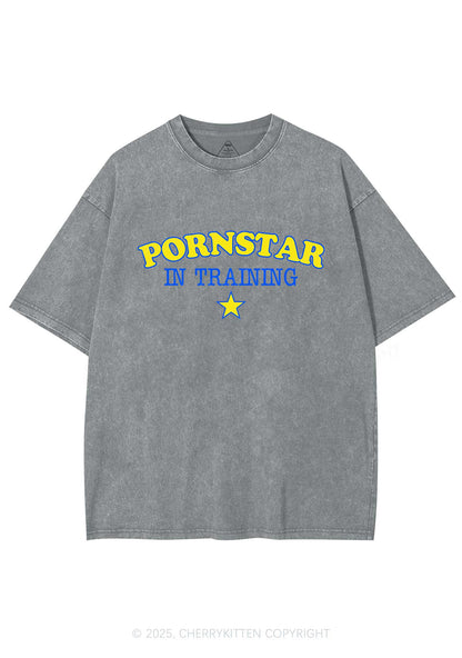 Pxrnstar In Training Y2K Shirts Washed Tee Cherrykitten
