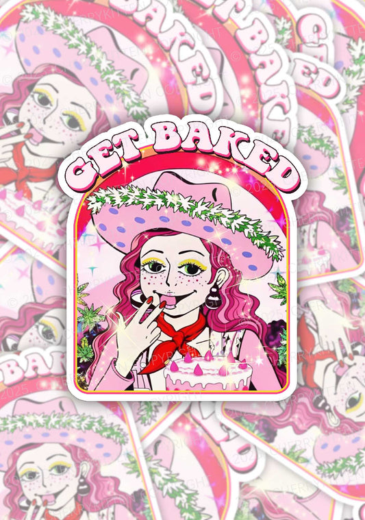 Get Baked 1Pc Y2K Sticker Cherrykitten