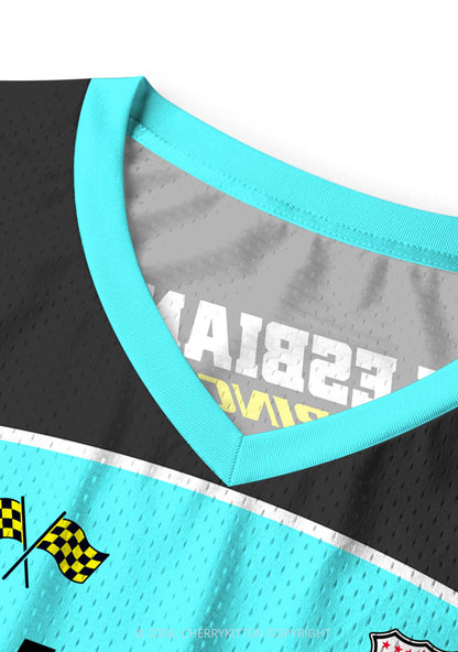 Blue Lesbian Prince Pride Y2K Sport Jersey Tank Cherrykitten