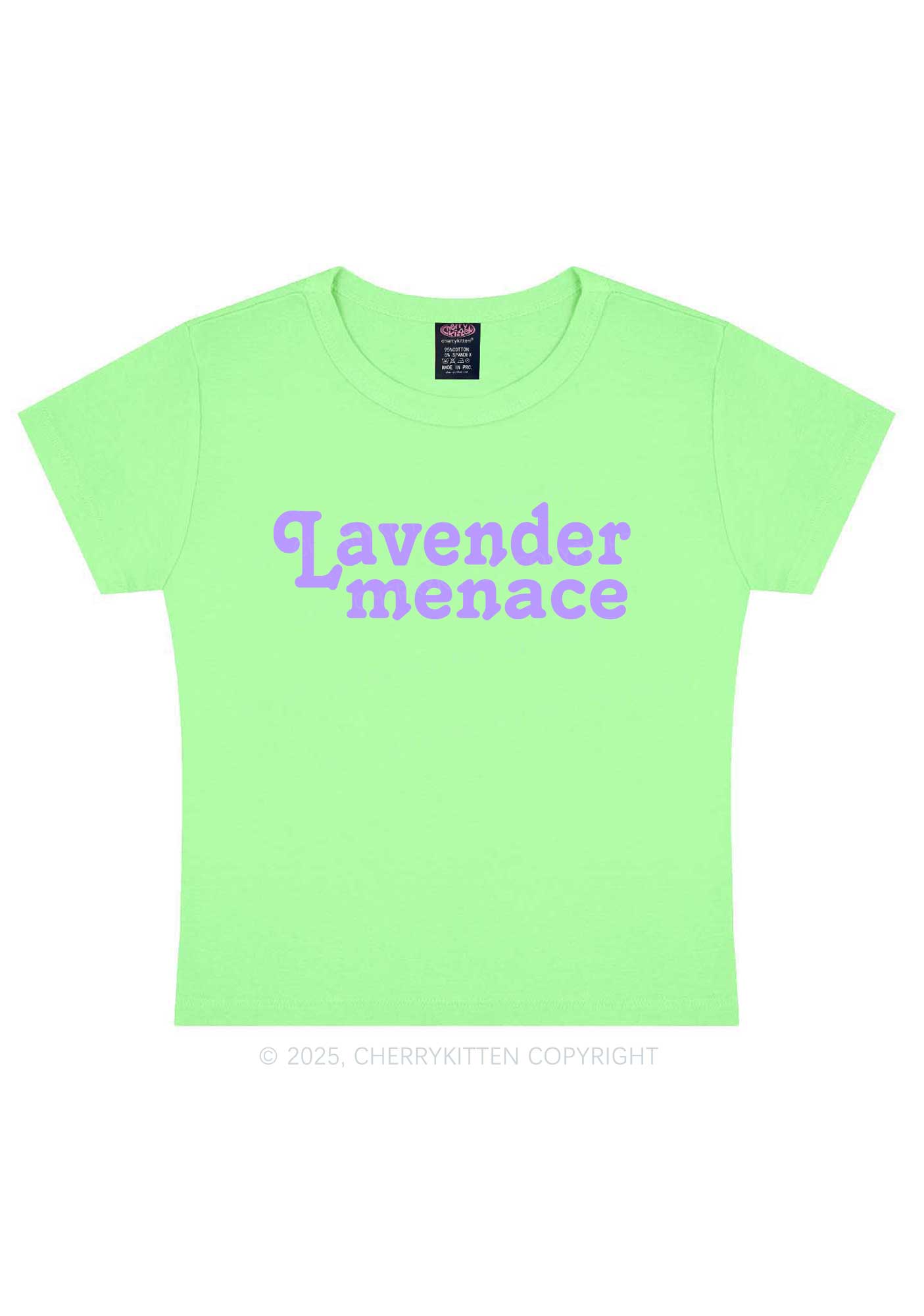 Lavender Menace Y2K Baby Tee Cherrykitten
