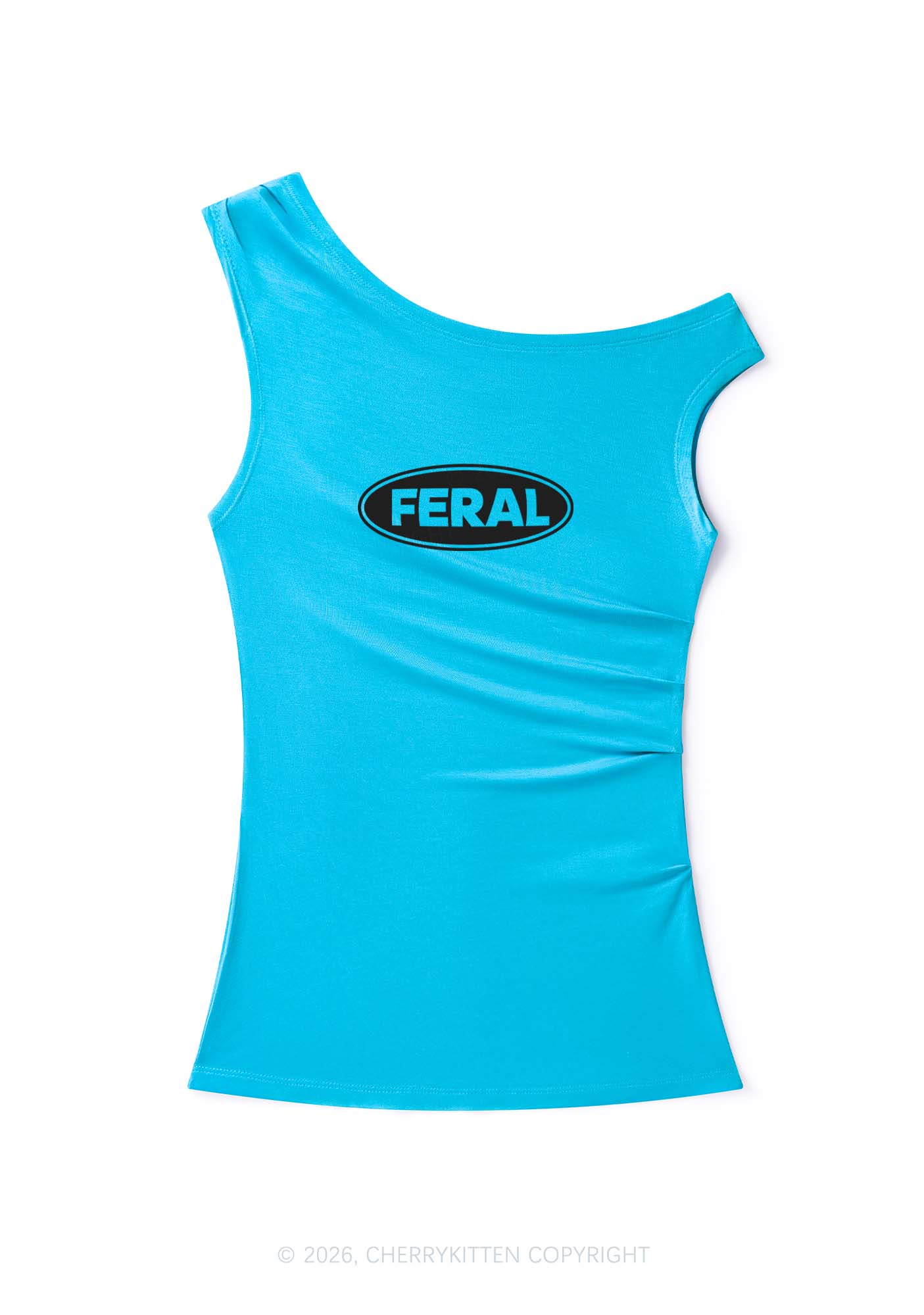 Feral Y2K Off Shoulder Tank Top Cherrykitten