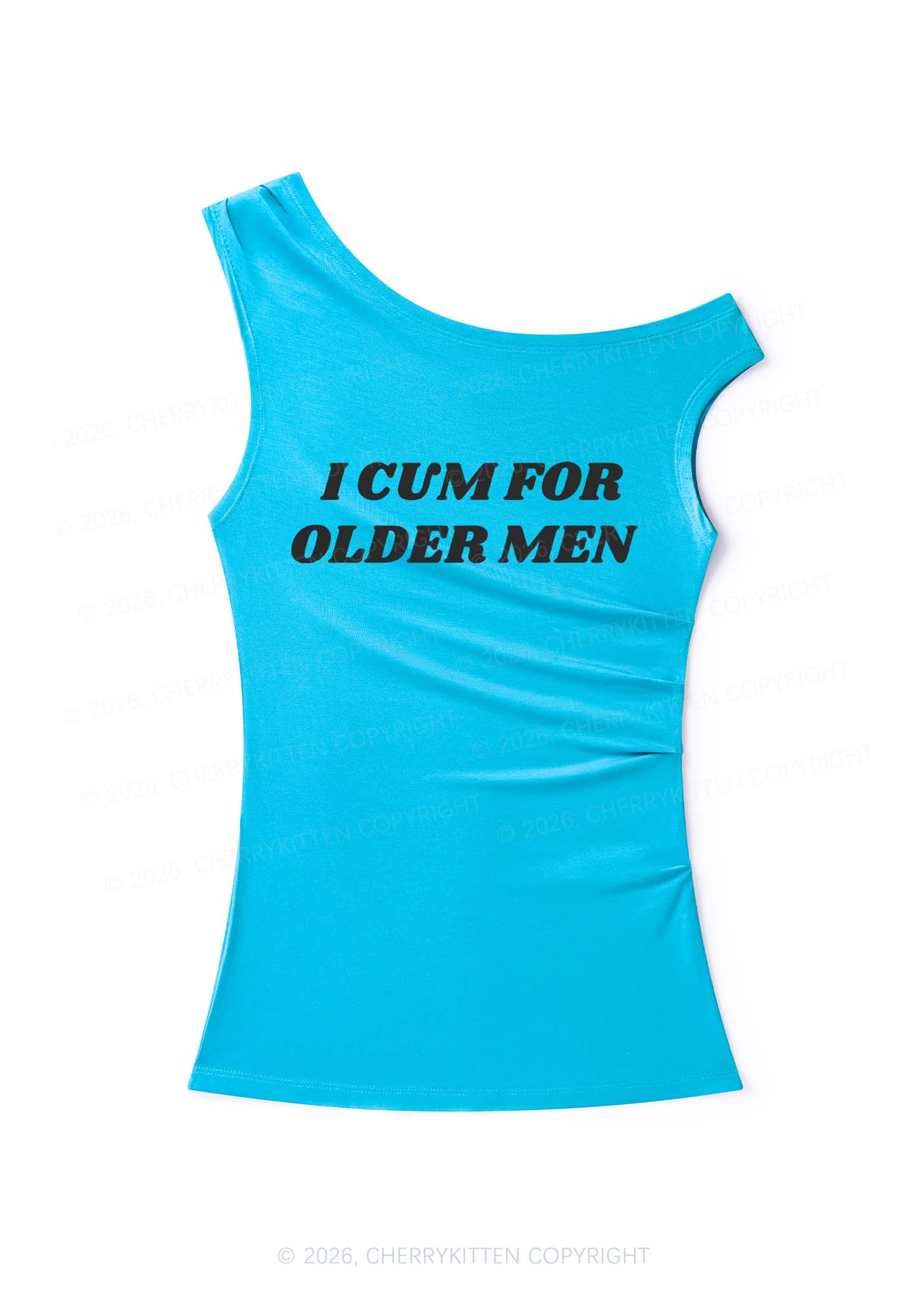 Come For Older Men Y2K Off Shoulder Tank Top Cherrykitten