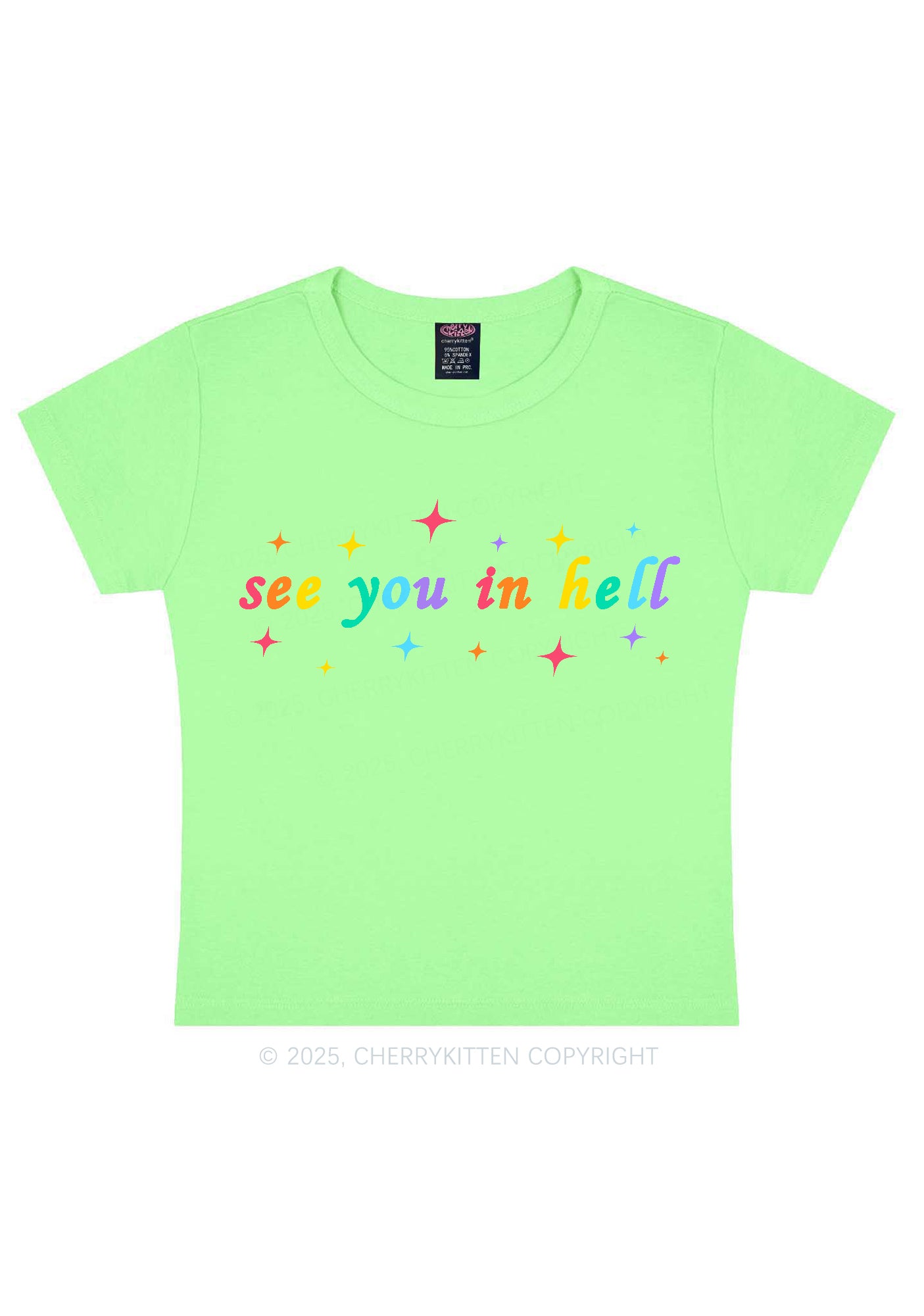 See You In Hell Pride Y2K Baby Tee Cherrykitten