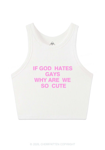 If God Hates Gays Pride Y2K Crop Tank Top Cherrykitten