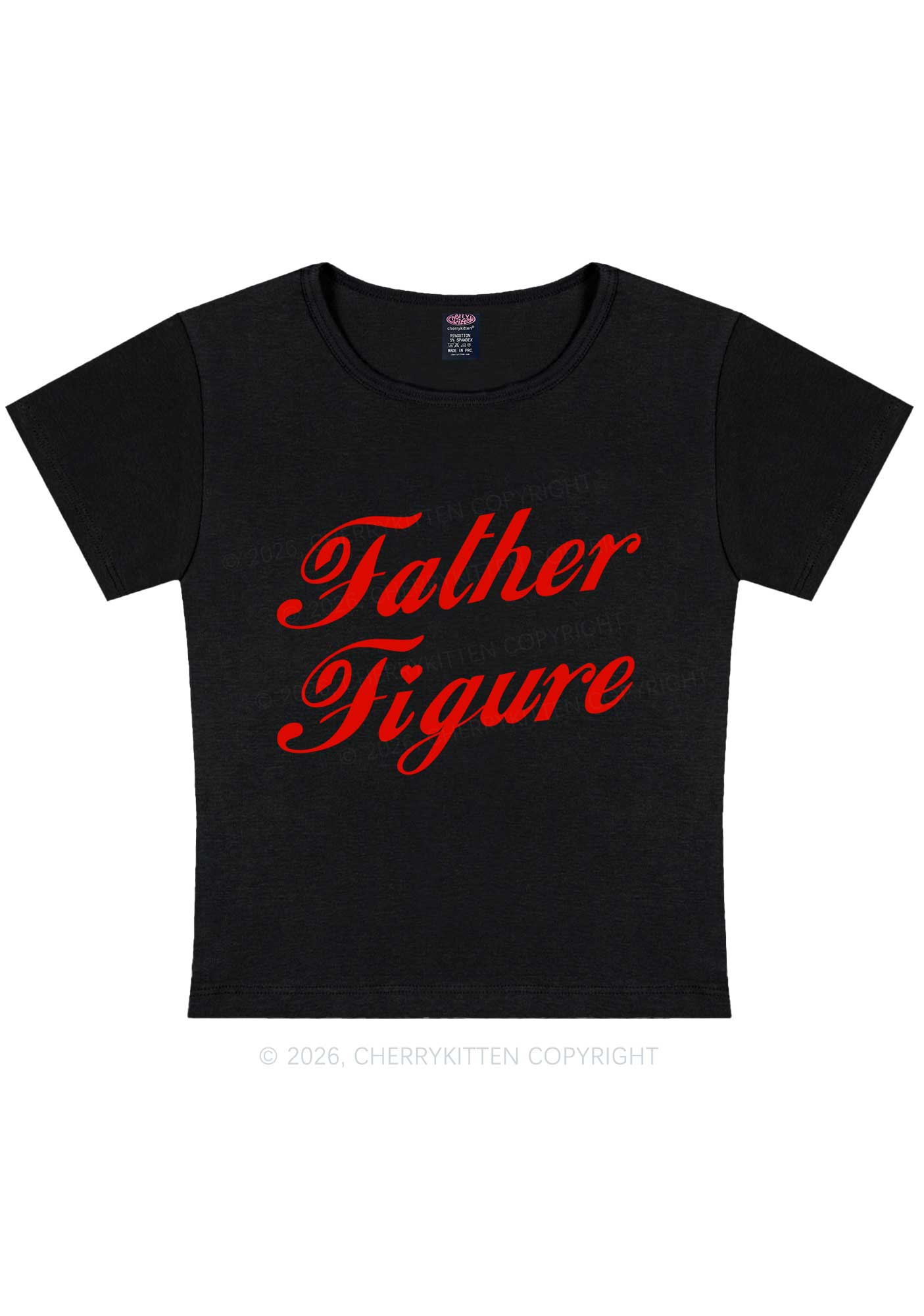 Father Figure Valentine's Day Y2K Baby Tee Cherrykitten