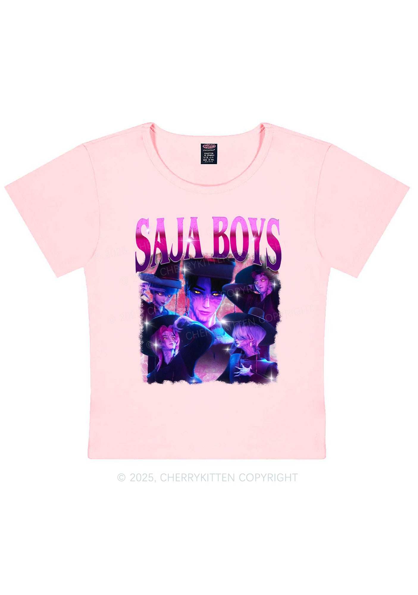 Kpop Boy Group Y2K Baby Tee Cherrykitten