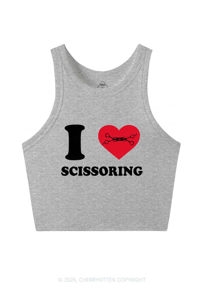 I Love Scissoring Pride Y2K Crop Tank Top Cherrykitten