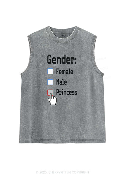 Gender Princess Pride Y2K Washed Muscle Tank Cherrykitten