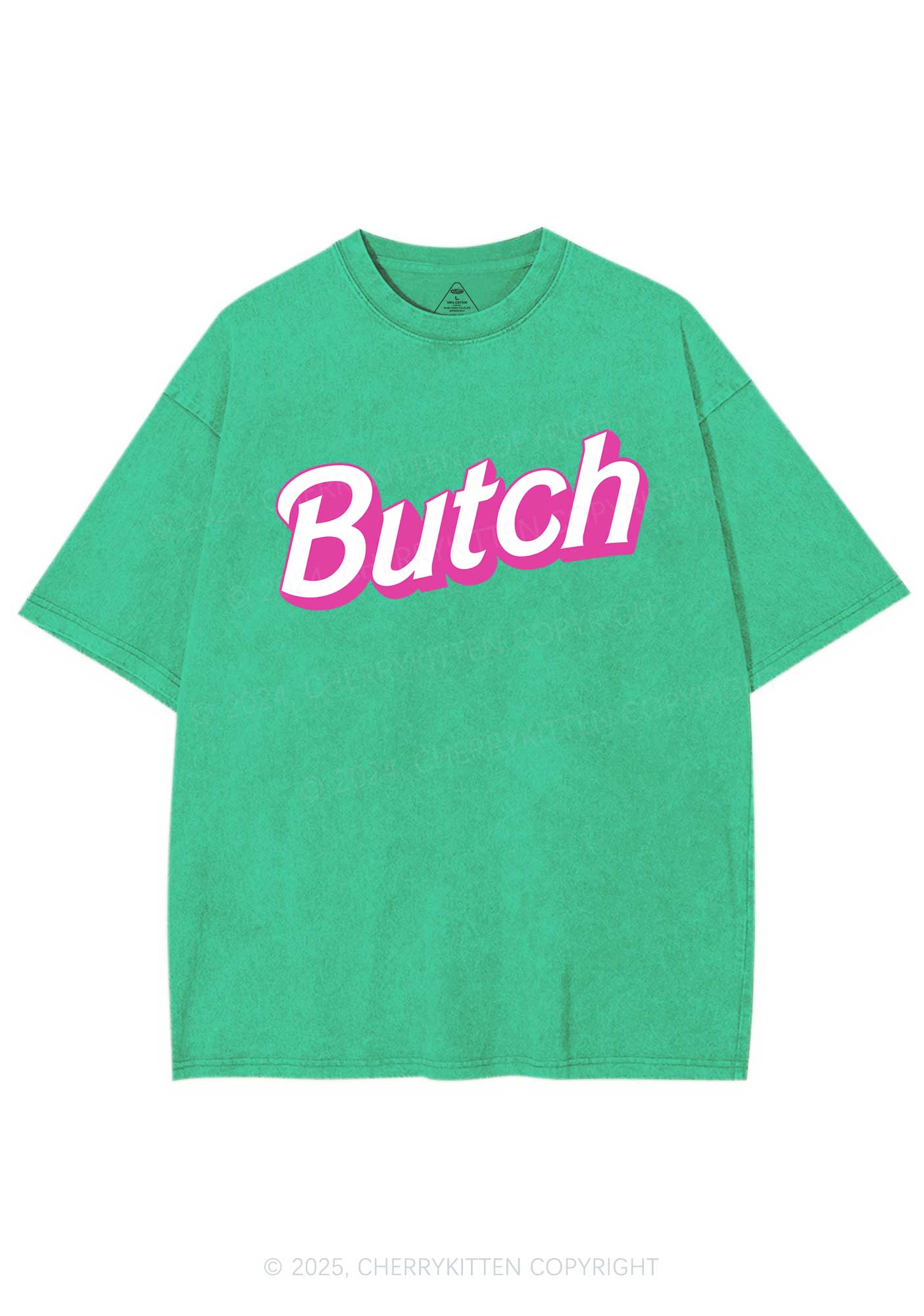 Pink Butch Y2K Shirts Washed Tee Cherrykitten