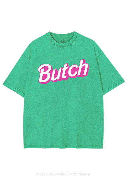 Pink Butch Y2K Shirts Washed Tee Cherrykitten