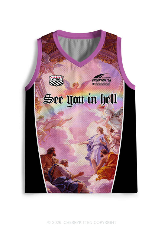 See You In Hell Angel Pride Y2K Sport Jersey Tank Cherrykitten