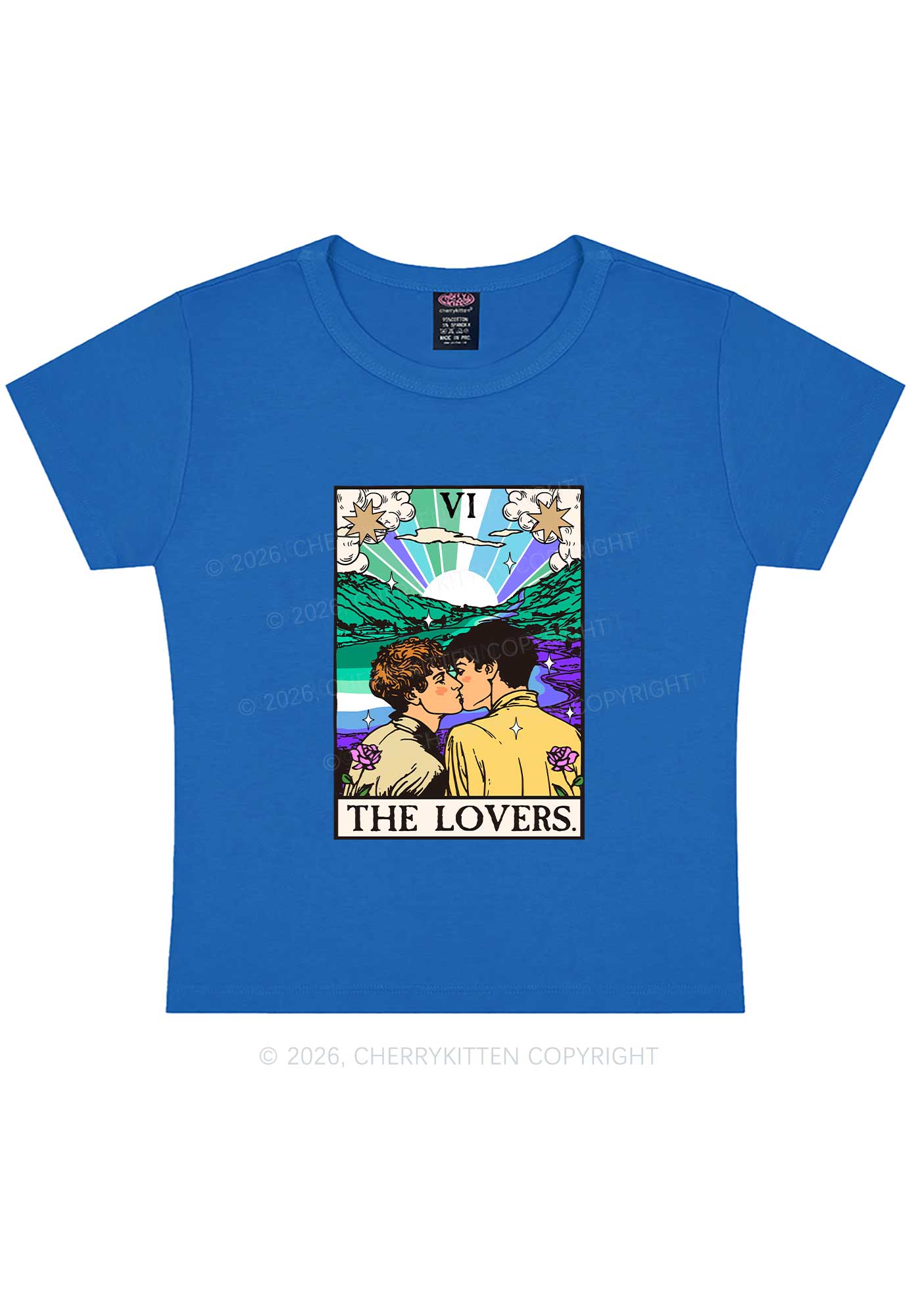 The Gay Lovers Pride Y2K Baby Tee Cherrykitten