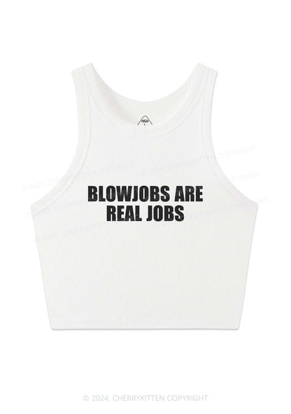 Blxwjobs Are Real Jobs Y2K Crop Tank Top Cherrykitten