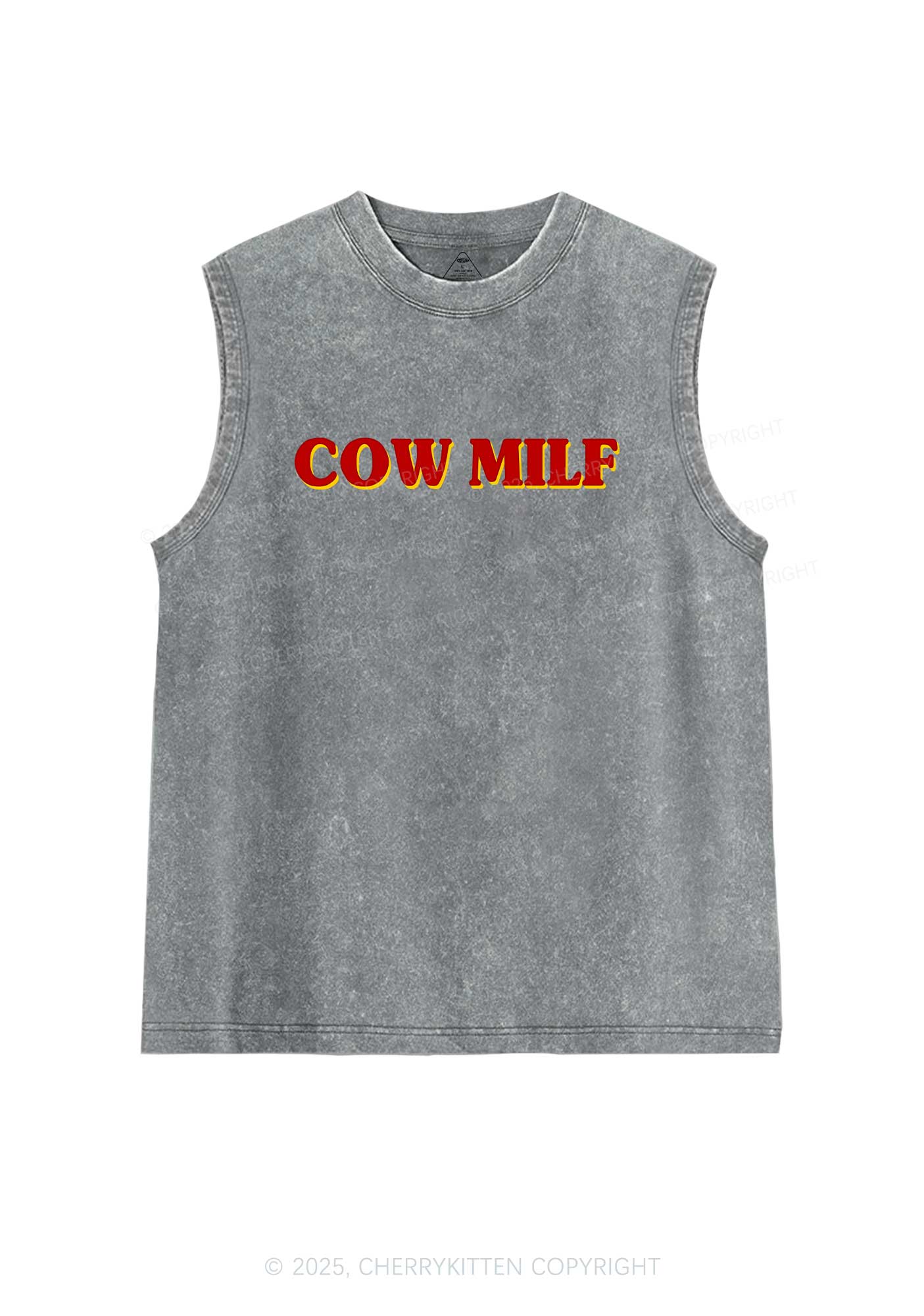 Cow Mxxf Y2K Washed Tank Cherrykitten