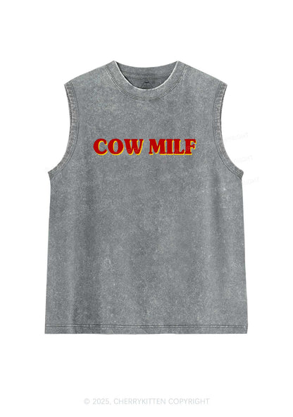 Cow Mxxf Y2K Washed Tank Cherrykitten