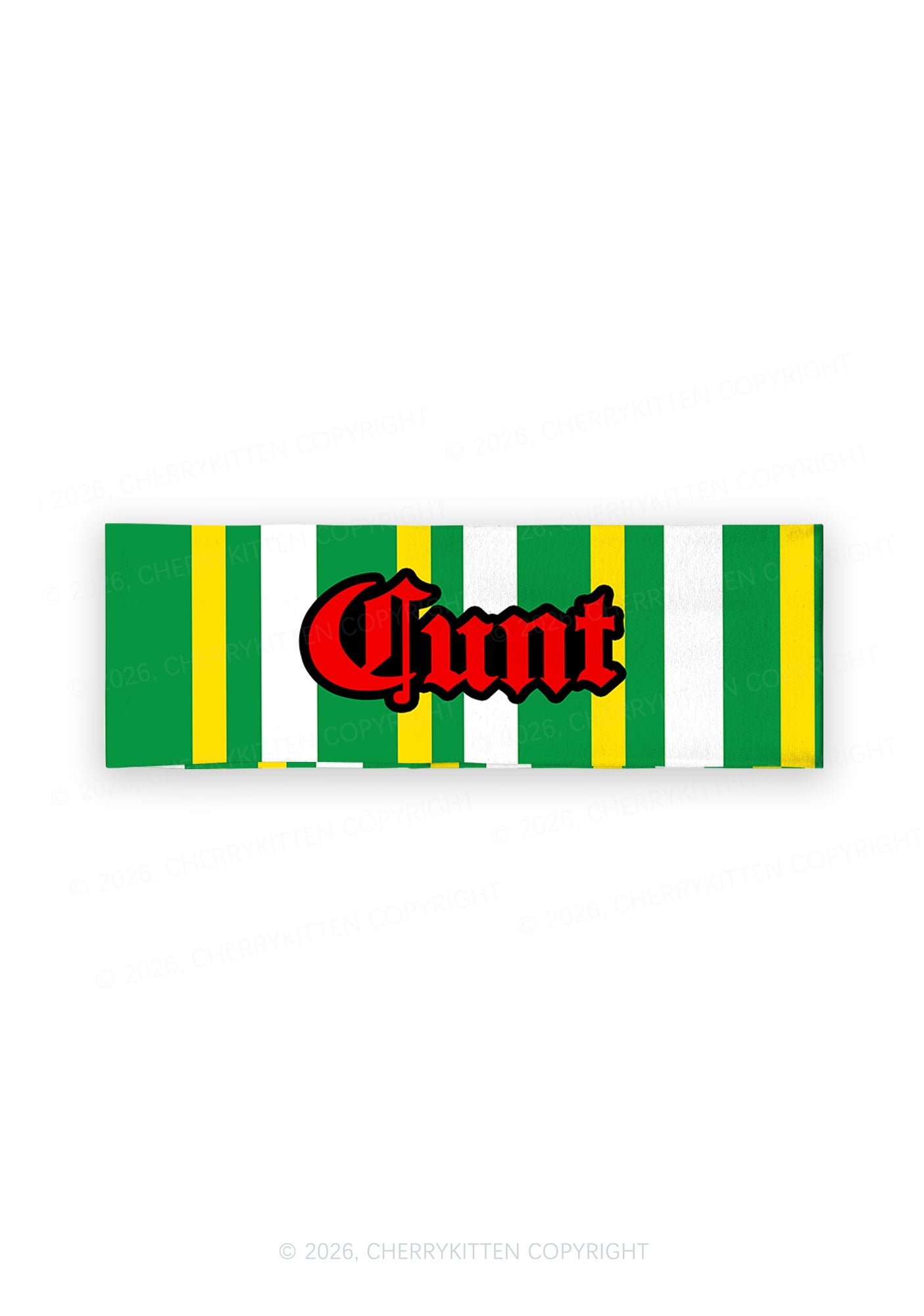 Gothic Red Cxxt Y2K Print Headband Cherrykitten
