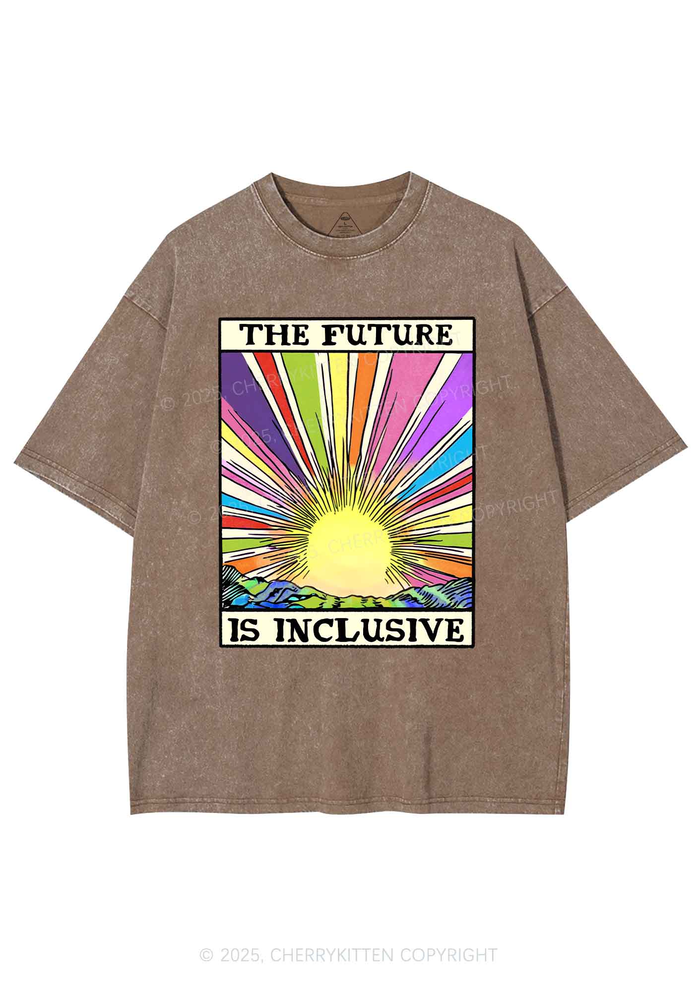 The Future Is Inclusive Pride Y2K Shirts Washed Tee Cherrykitten