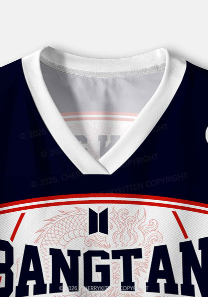 Kpop Red Dragon Y2K Crop Sport Jersey Shirts Cherrykitten