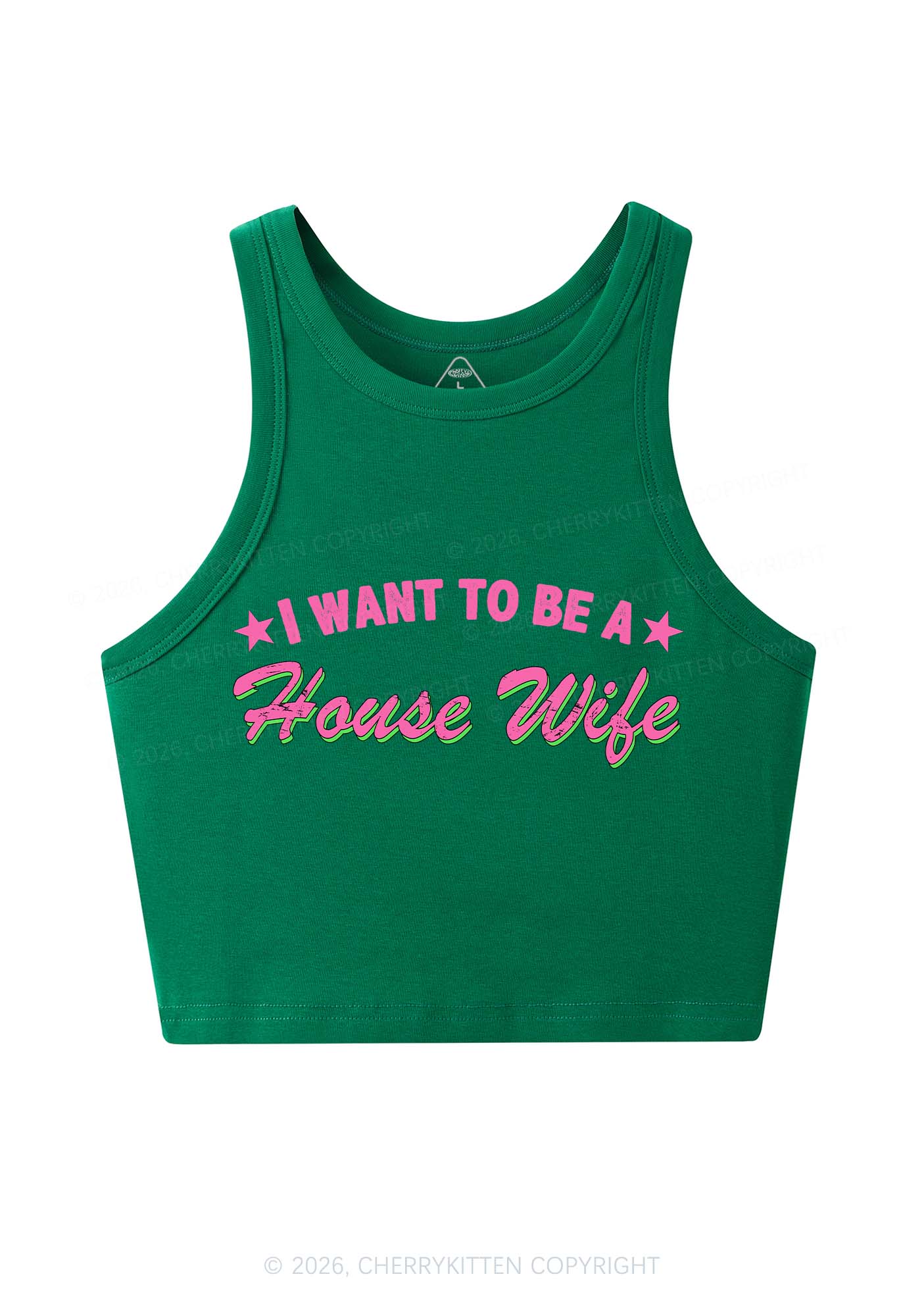 I Want To Be House Wife Y2K Crop Tank Top Cherrykitten