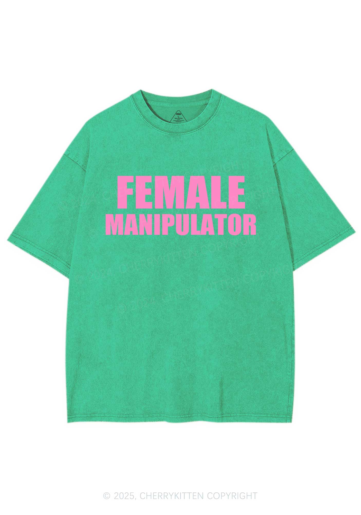 Female Manipulator Y2K Shirts Washed Tee Cherrykitten