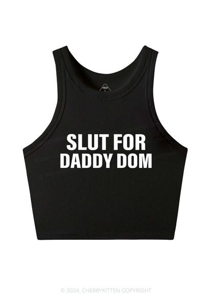 Slxt For Daddy Dom Y2K Crop Tank Top Cherrykitten
