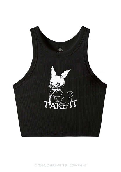 Take It Bunny Y2K Crop Tank Top Cherrykitten