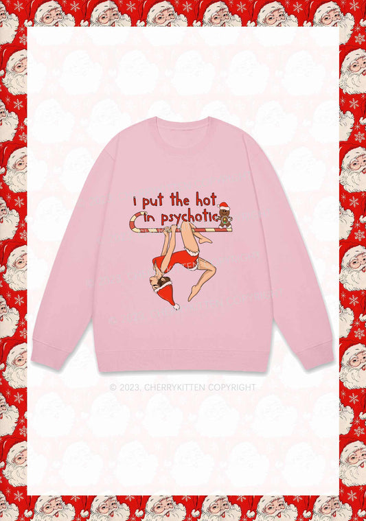 Christmas Yoga Girl Y2K Sweatshirt Cherrykitten