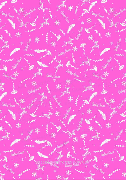 Christmas Cunting Season Y2K Print Midi Skirt Cherrykitten